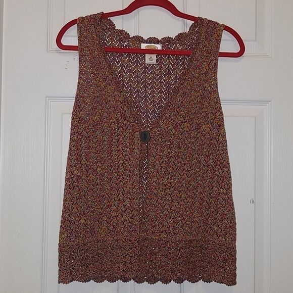 Talbots Sweaters - Talbots multicolor sleeveless cardigan Sz PM  NWOT